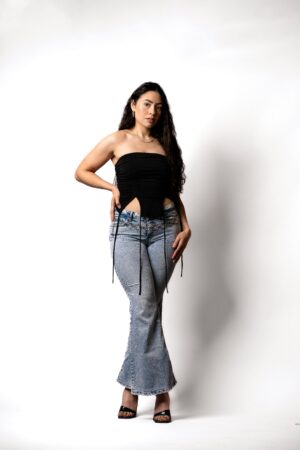Sweetheart-neckline Top